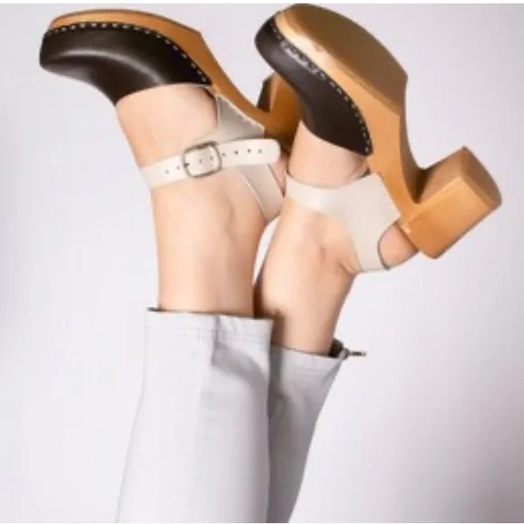 Swedish Handmade Leather Clogs - Picture 5 of 11